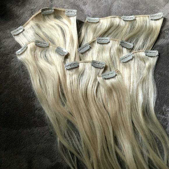 Blonde Human Remy hair extensions - Picture 4 of 6